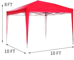 10x10 Tent Pop Up Red